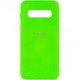 Husa spate cu logo pentru Samsung Galaxy S10 Verde-galbui