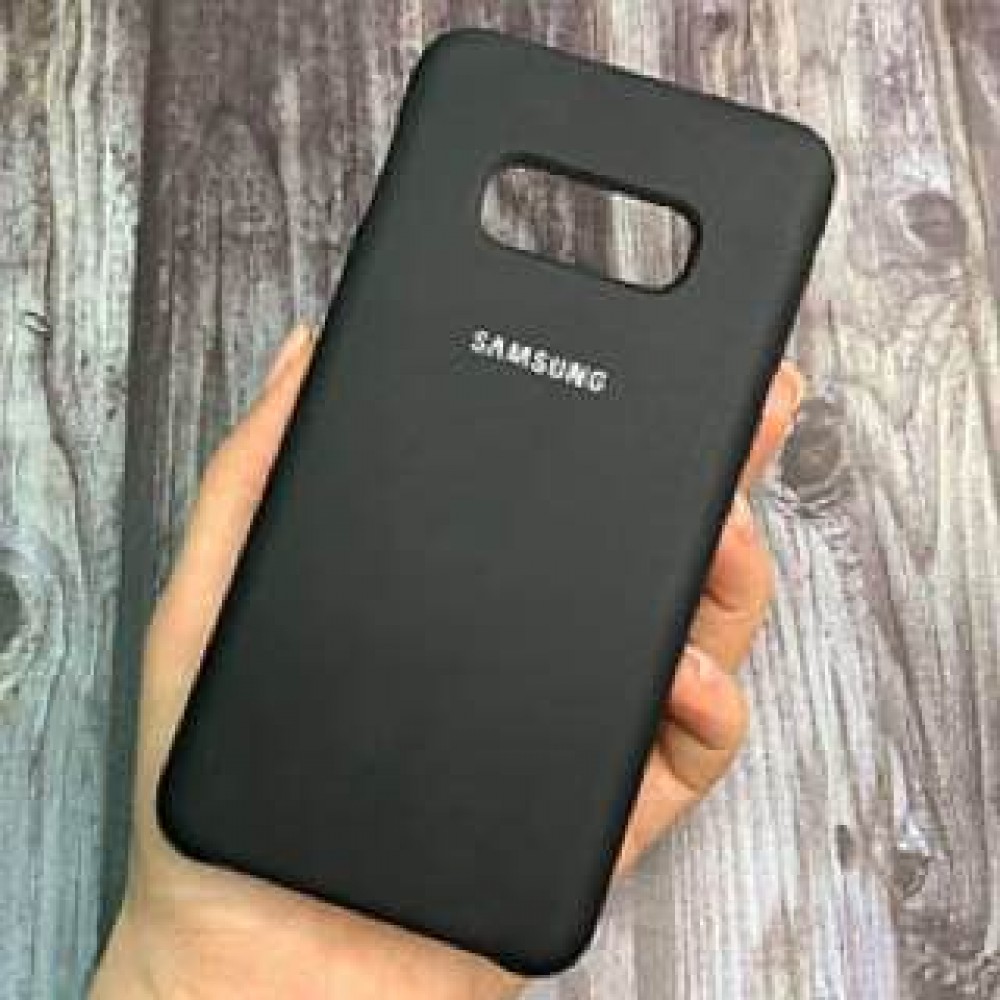 Husa spate cu logo pentru Samsung Galaxy S10e Neagră