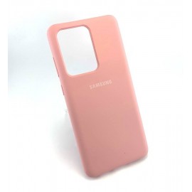 Husa spate cu logo pentru Samsung Galaxy S20 Ultra Roz