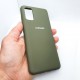 Husa spate cu logo pentru Samsung Galaxy S20FE/S20Lite Verde-închis