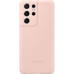 Husa spate cu logo pentru Samsung Galaxy S21 Ultra Roz