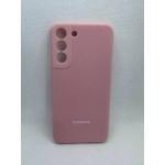 Husa spate cu logo pentru Samsung Galaxy S21 Roz-deschis