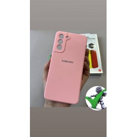 Husa spate cu logo pentru Samsung Galaxy S21FE Roz