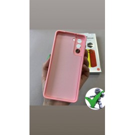 Husa spate cu logo pentru Samsung Galaxy S21FE Roz