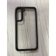 Husa Din Silicon Policarbonată Transparentă Samsung Galaxy S22 Plus Neagra