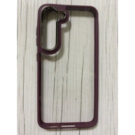 Husa Din Silicon Policarbonată Transparentă Samsung Galaxy S23 Bordo