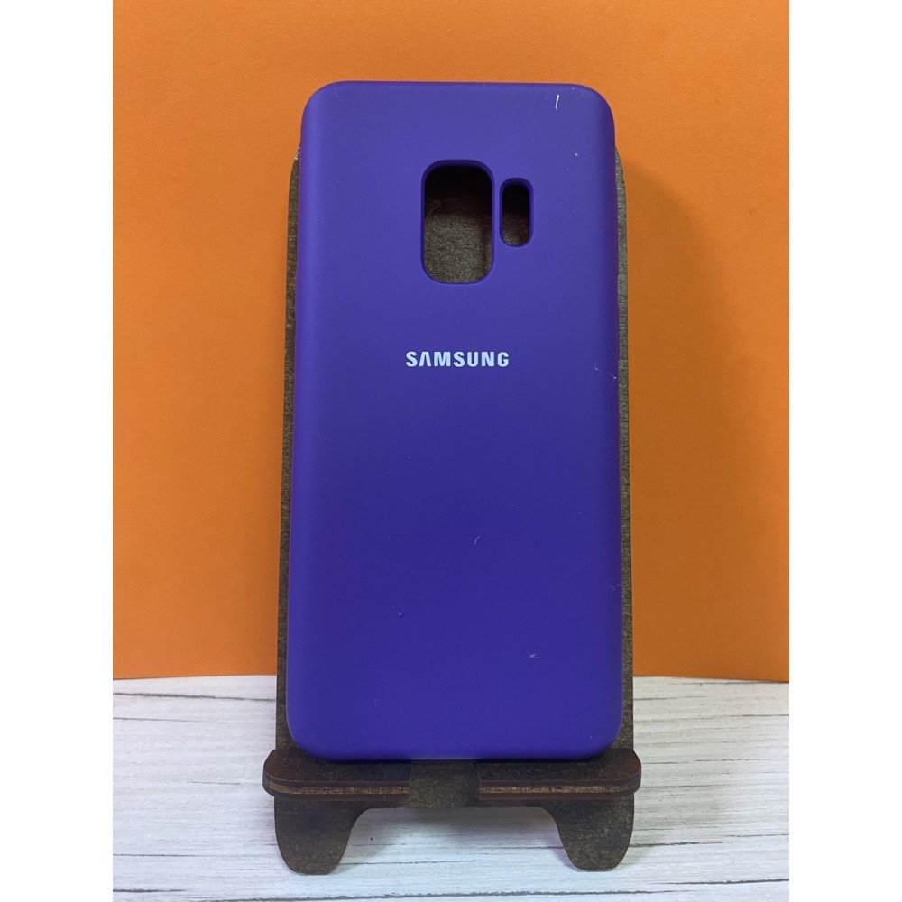 Husă spate silicon cu logo pentru Samsung Galaxy S9 Negru