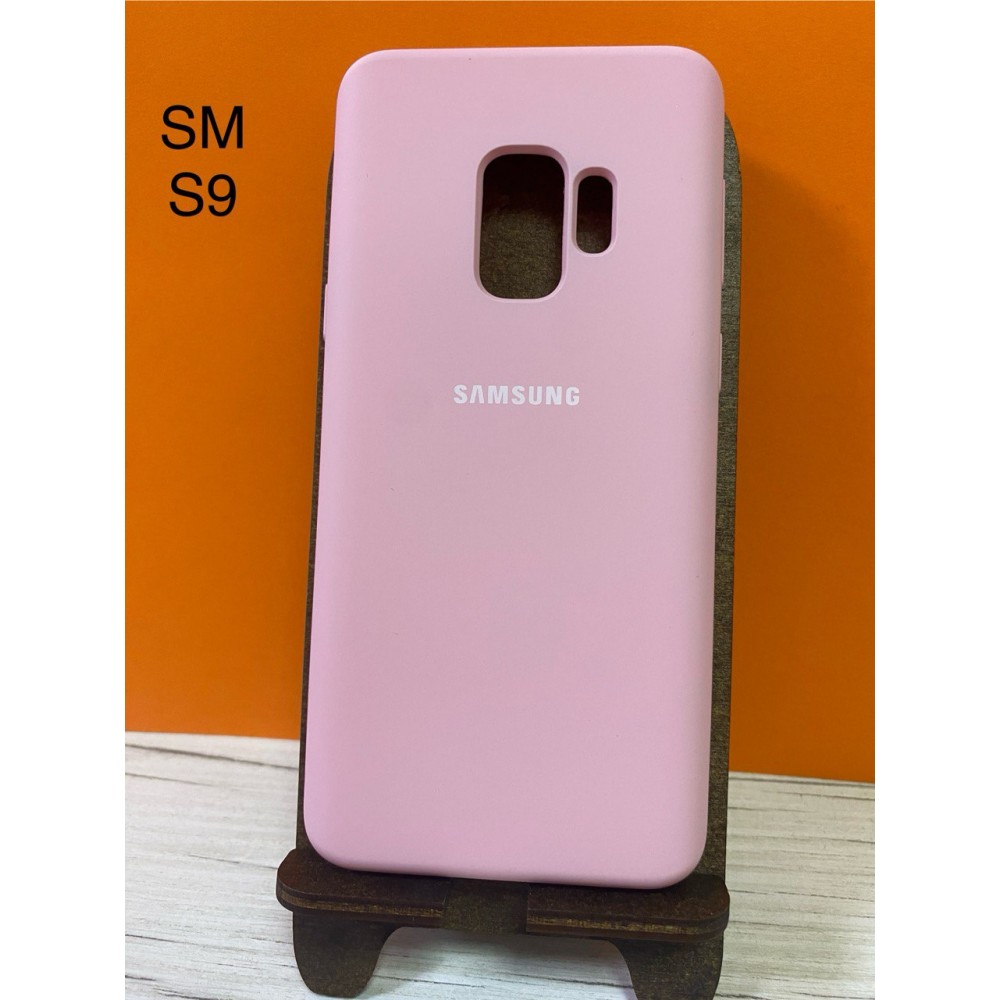 Husa spate cu logo pentru Samsung Galaxy S9 Roz-deschis