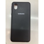Husă spate cu logo pentru Samsung Galaxy A01 Core Neagră