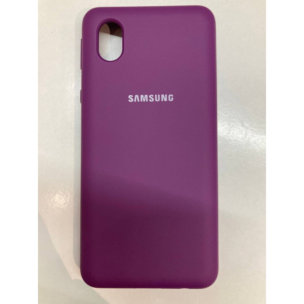 Husă spate cu logo pentru Samsung Galaxy A01 Core Violeta