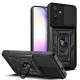 Husa de protecție cu suport magnetic pentru Samsung Galaxy A15 Neagră