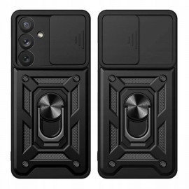 Husa de protecție cu suport magnetic pentru Samsung Galaxy A15 Neagră