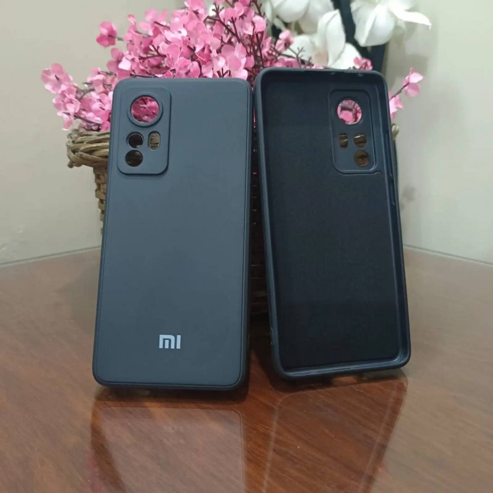 Husă spate cu logo pentru Xiaomi 12 Neagră