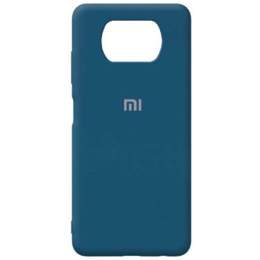 Husă spate cu logo pentru Xiaomi Mi Poco X3 NFC Albastra