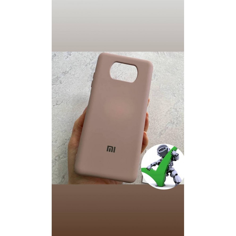 Husă spate cu logo pentru Xiaomi Mi Poco X3 NFC Cafeniu-deschis