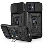 Husa de protecție cu suport magnetic pentru iPhone 11 Neagră
