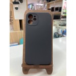 Husă din silicon cu protecție pentru cameră pentru iPhone 12 Mini Neagră