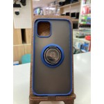 Husă de protecție Techsuit Glinth cu inel compatibil cu iPhone 12 Mini Albastru-închis