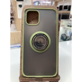 Husă de protecție Techsuit Glinth cu inel compatibil cu iPhone 12 Mini Verde-închis