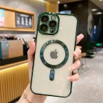 Husă De Protecție Cu Stecle La Camera Din Spate, Magnetică, Compatibilă Cu iPhone 12 Pro Max Verde