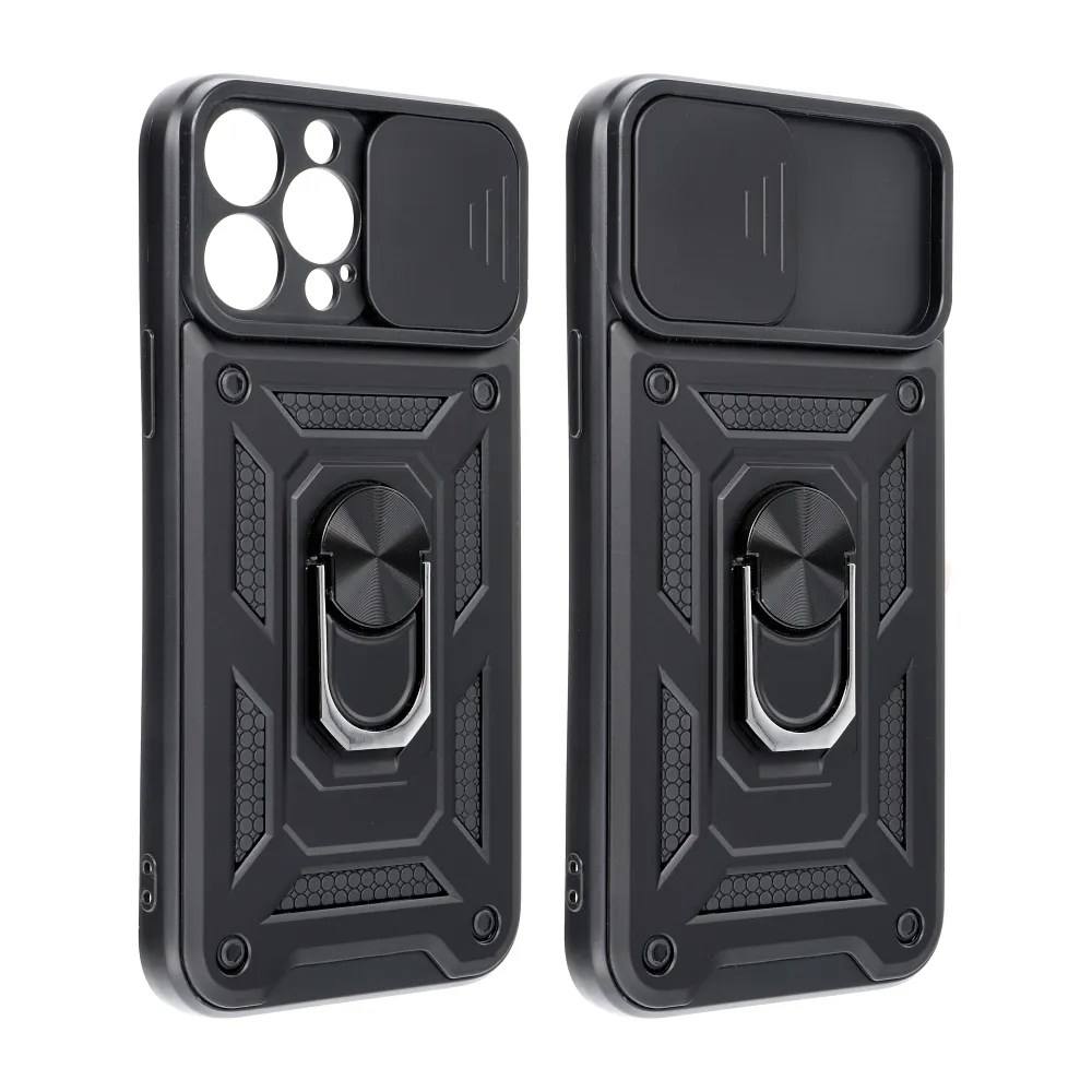 Husa de protecție cu suport magnetic pentru iPhone 12 Pro Max Neagră