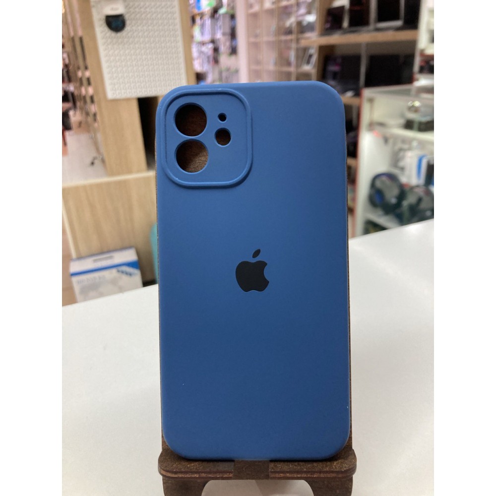 Husă din silicon cu protecție pentru cameră pentru iPhone 12 Albastră