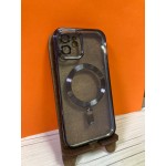 Husă De Protecție Cu Stecle La Camera Din Spate, Magnetică, Compatibilă Cu iPhone 12 Negru-albastrui