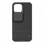 Husă din silicon cu protecție pentru cameră pentru iPhone 14 Neagră