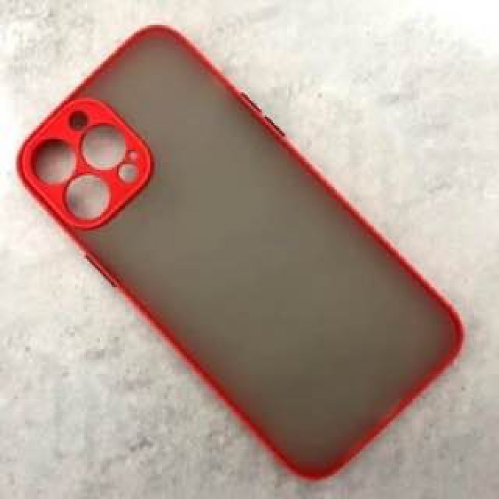 Margine acrilică cu spate matuit Husă Apple iPhone 13 Pro Roșie