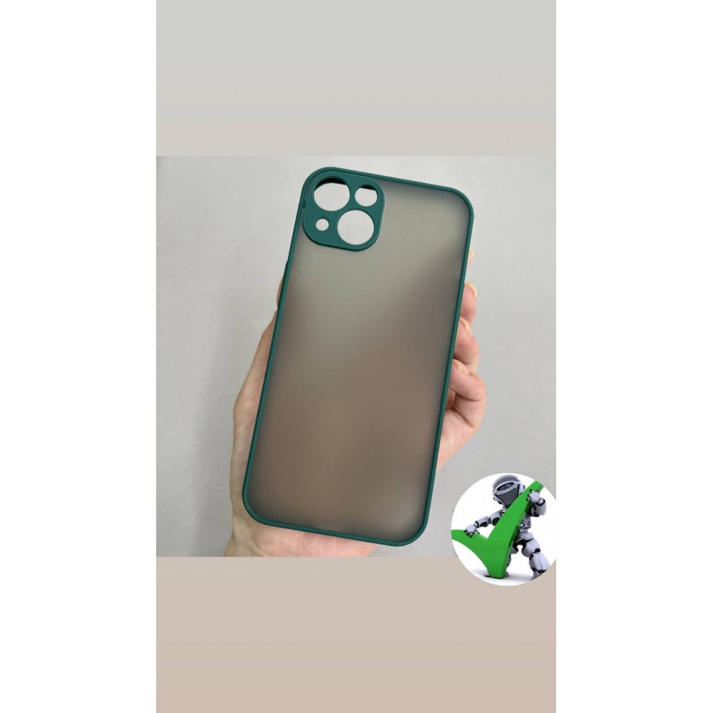 Margine acrilică cu spate matuit Husă Apple iPhone 13 Verde