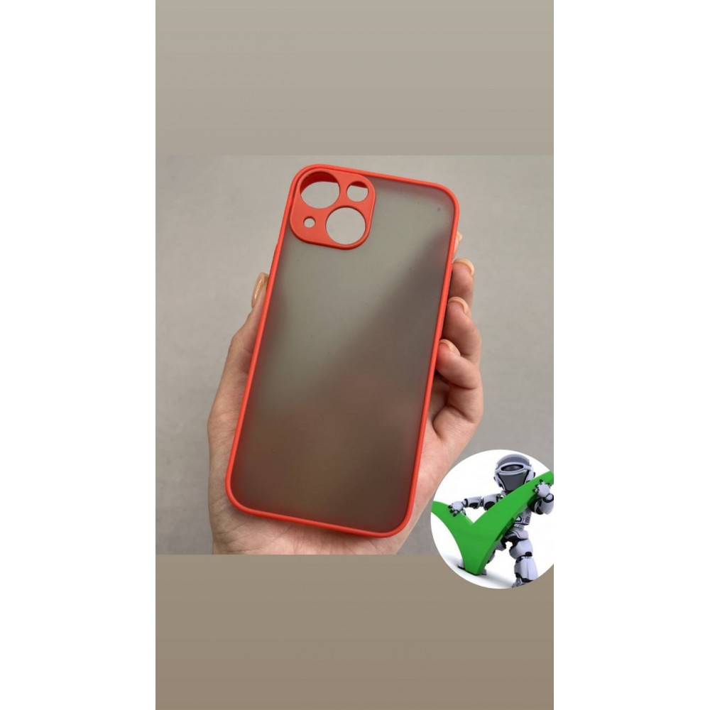 Margine acrilică cu spate matuit Husă Apple iPhone 14 Plus Roșie