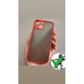 Margine acrilică cu spate matuit Husă Apple iPhone 14 Plus Roșie