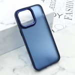 Margine acrilică cu spate matuit Husă Apple iPhone 14 Plus Albastru