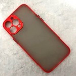 Margine acrilică cu spate matuit Husă Apple iPhone 14 Pro Max Roșie