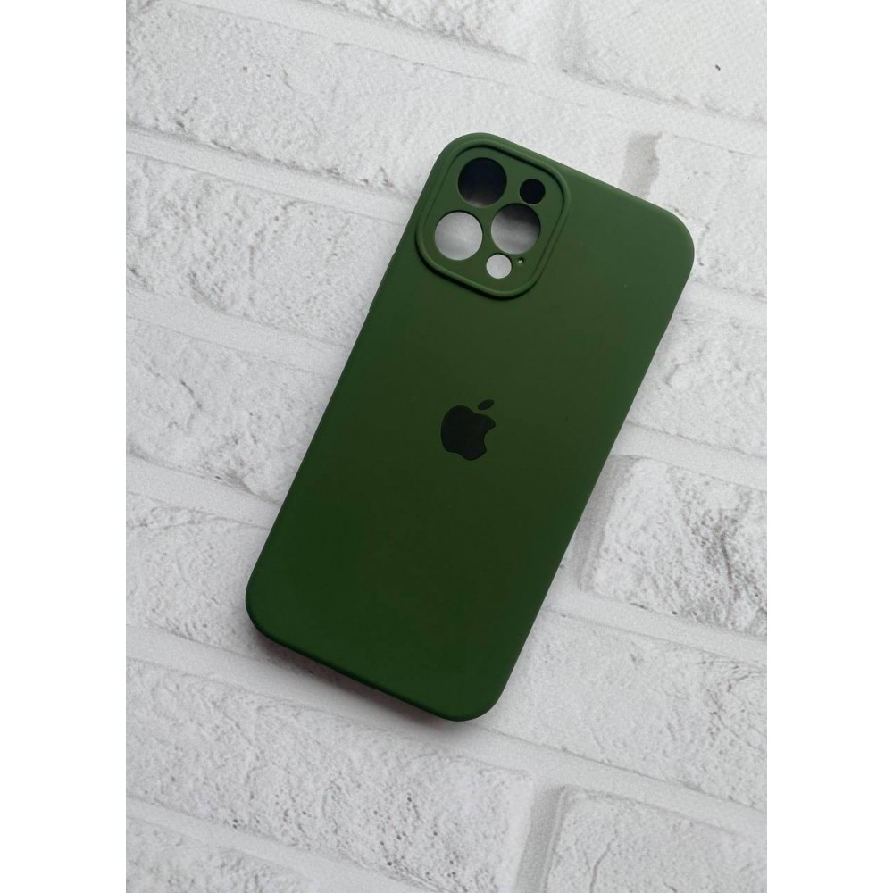 Husă spate cu logo pentru iPhone 15 Pro Max Verde-închis