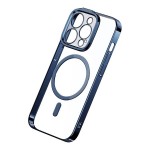 Husă de protecție cu stecle la camera din spate, magnetică, compatibilă cu iPhone 15 Pro Albastru