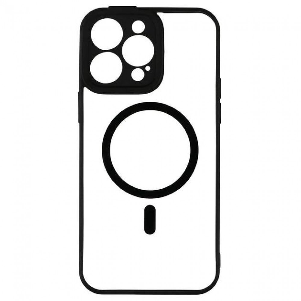 Husă de protecție cu stecle la camera din spate, magnetică, compatibilă cu iPhone 15 Pro Neagra