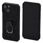 Husa de protecție cu suport magnetic pentru iPhone 15 Neagră