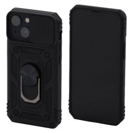 Husa de protecție cu suport magnetic pentru iPhone 15 Neagră
