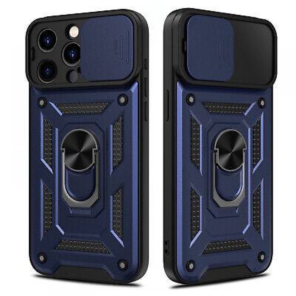 Husa de protecție cu suport magnetic pentru iPhone 15 Pro Max Albastra