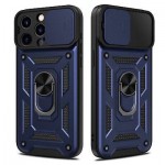 Husa de protecție cu suport magnetic pentru iPhone 15 Pro Max Albastra