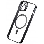 Husă de protecție cu stecle la camera din spate, magnetică, compatibilă cu iPhone 15 Neagra