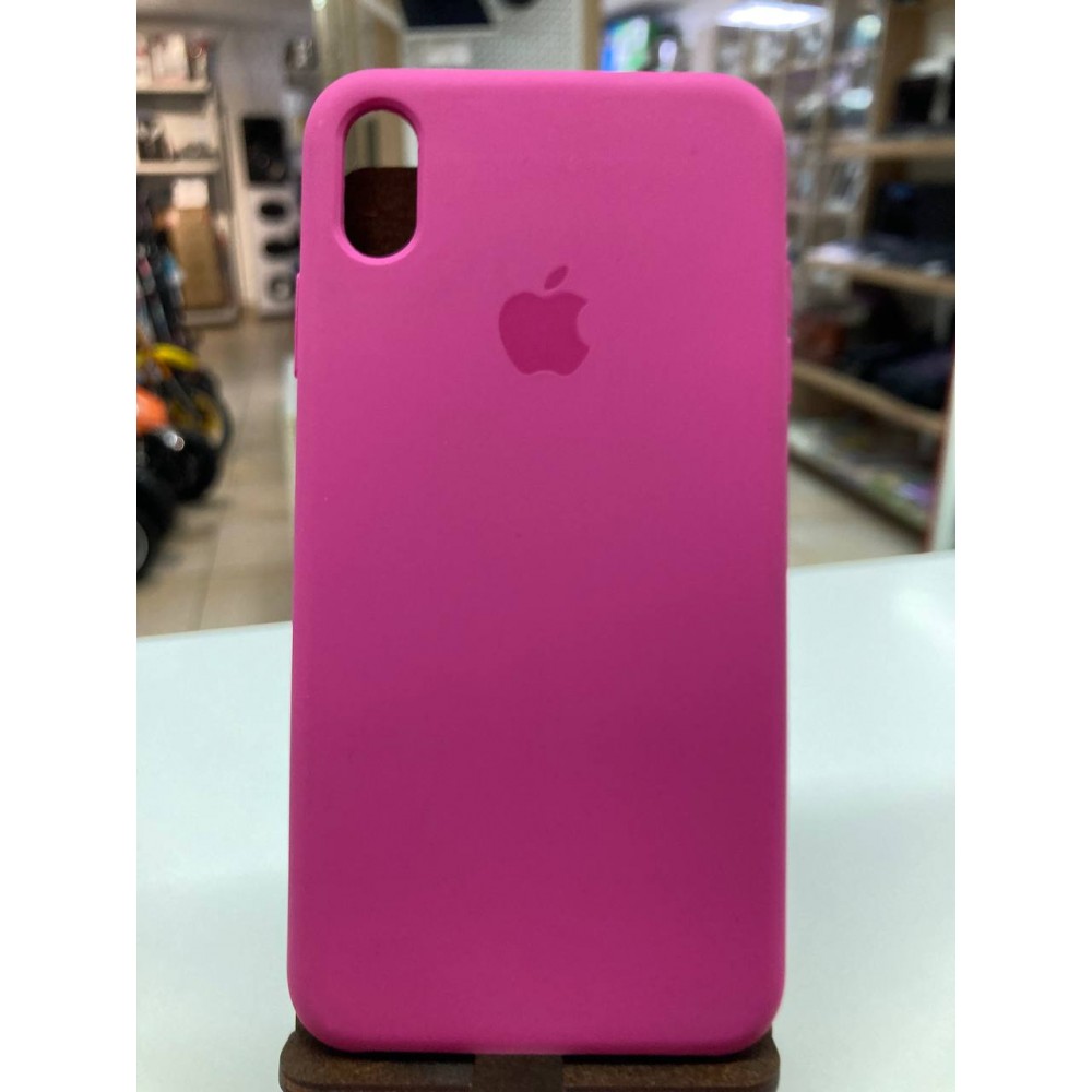 Husă protecție cu logo pentru iPhone XS Max Roz-închis