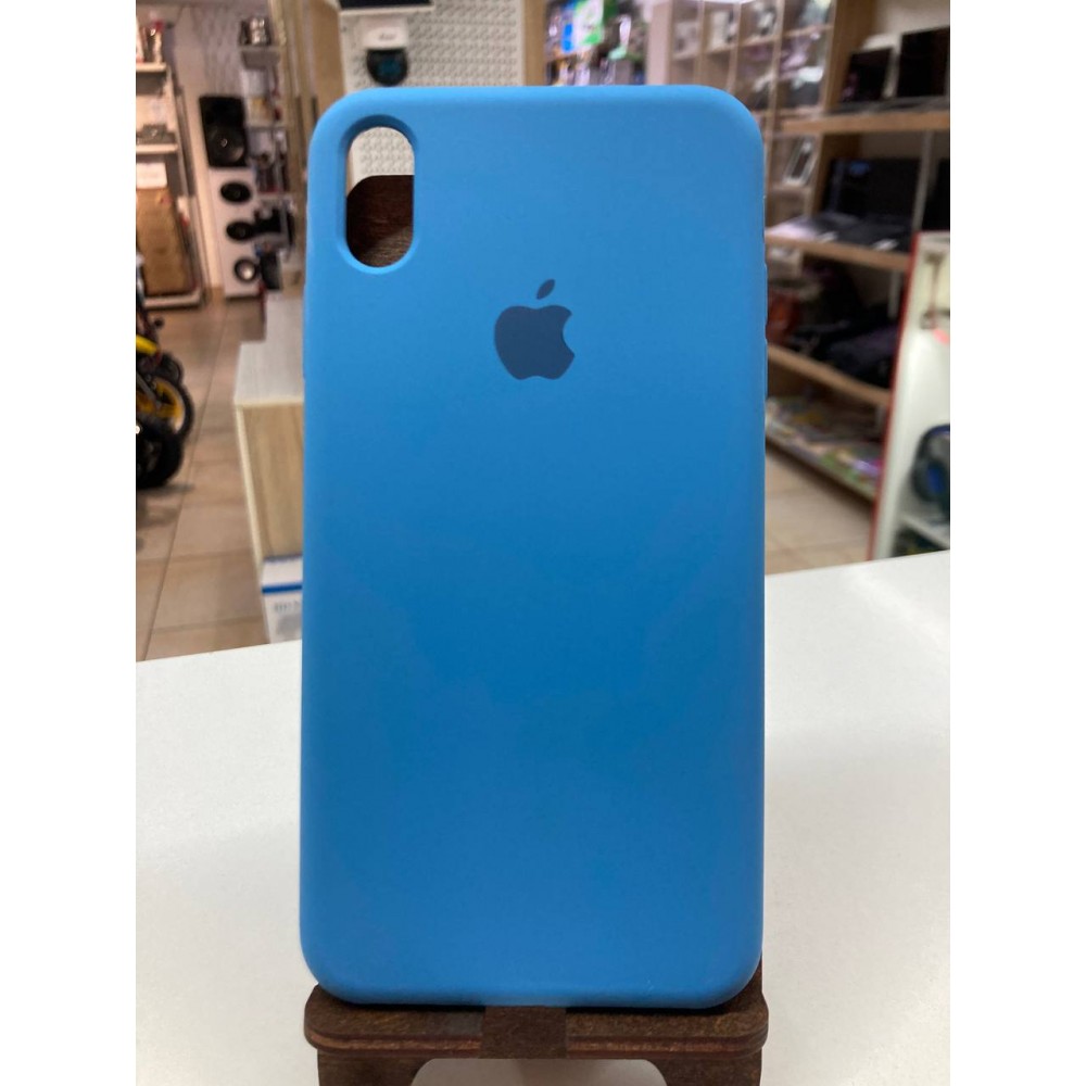 Husă protecție cu logo pentru iPhone XS Max albastru deschis