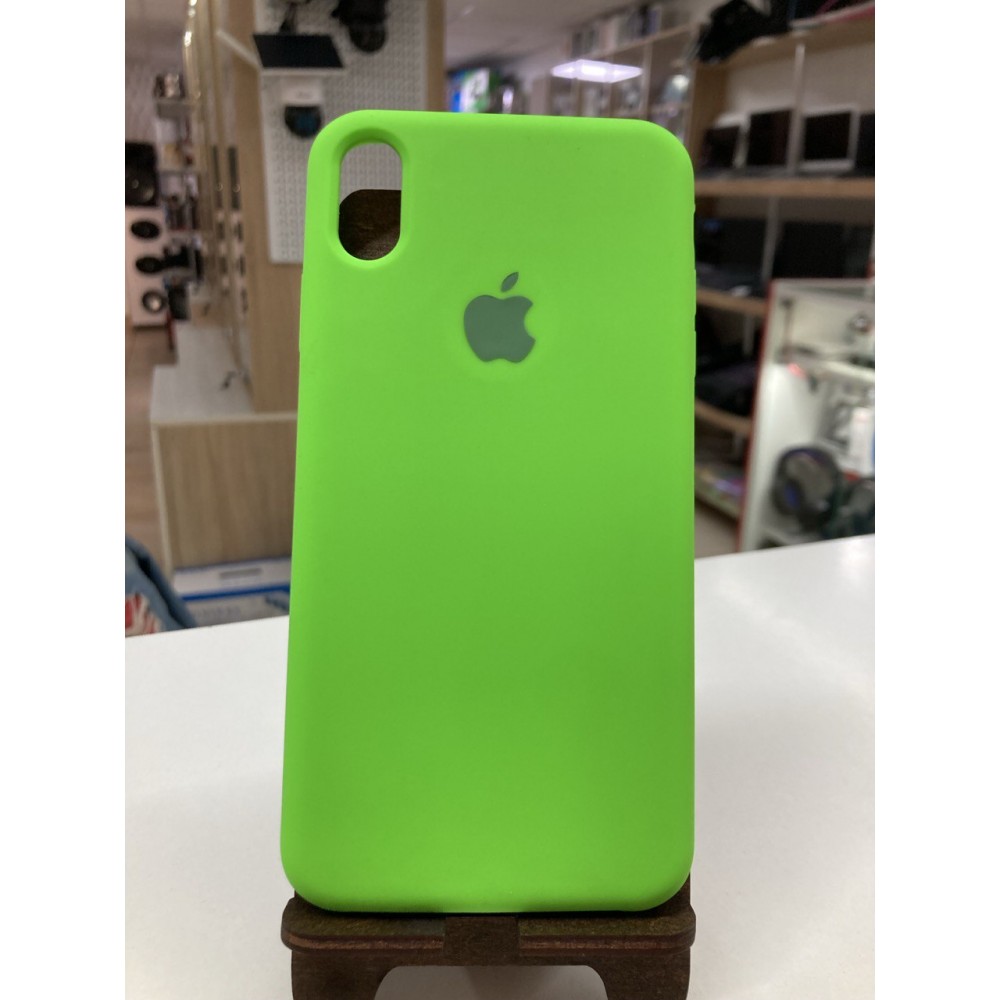 Husa de protectie cu logo pentru iPhone XS Max Verde-aprins