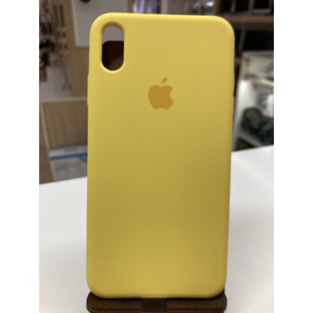 Husa de protectie cu logo pentru iPhone XS Max Galbenă