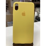Husa de protectie cu logo pentru iPhone XS Max Galbenă