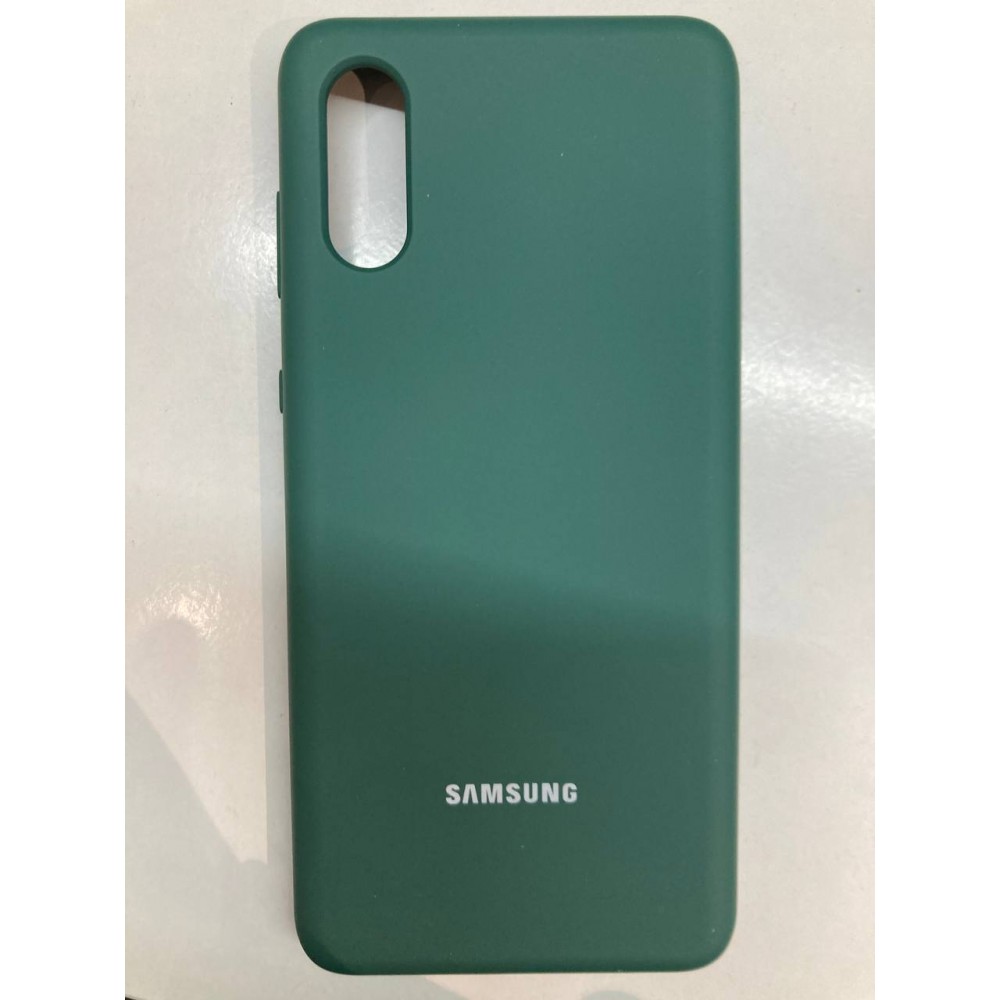 Husă spate cu logo pentru Samsung Galaxy A02 Verde