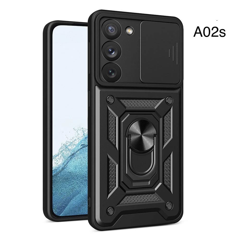 Husă protecție cu suport magnetic pentru Samsung Galaxy A02s Neagră