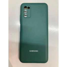 Husa spate cu logo pentru Samsung Galaxy A03s Verde